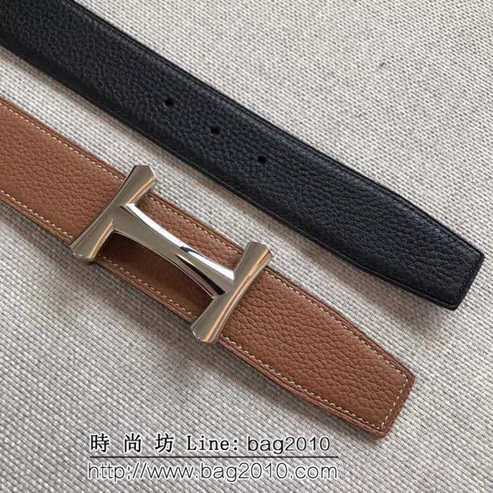 愛馬仕HERMES 新款Hermes寬版 官網同步 雙面可用 高端男士皮帶 HHG1318